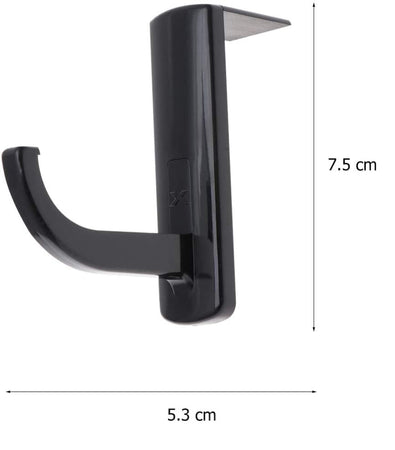 Supporto Cuffie Adesivo Universale per Monitor e Scrivania Nero (2 Pezzi)