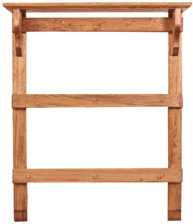 Biscottini Attaccarame Legno Massello Tiglio Naturale 85x14x103 Biscottini per Cucina Casa