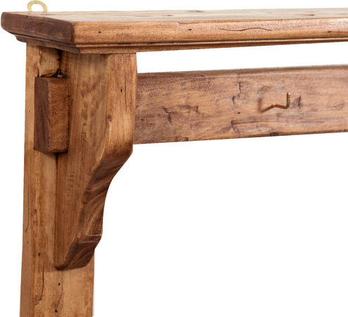 Biscottini Attaccarame Legno Massello Tiglio Naturale 85x14x103 Biscottini per Cucina Casa