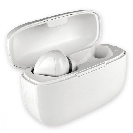 Cuffie Auricolari TWS Jive con Custodia di Ricarica USB-C&trade e Pad Caricatore a Induzione Bianco