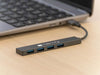 Hub USB-A 3.2 a 4 porte USB-A 5Gbps Slim in Metallo