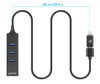 Hub USB 3.0 3 Porte Combo Type-C/A con Adattatore di Rete Gigabit