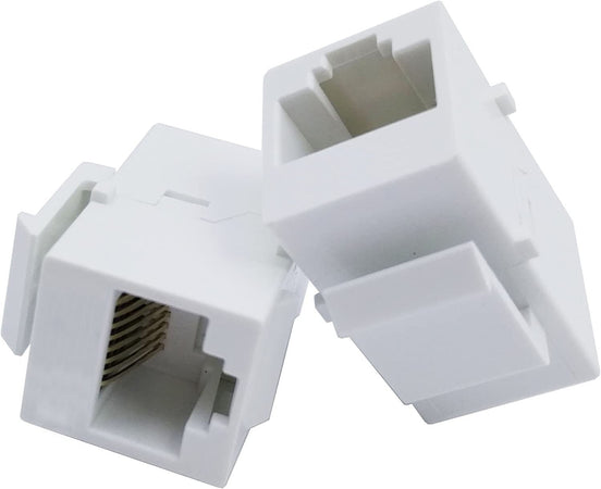 Accoppiatore Keystone RJ45 F/F Cat.5E UTP Bianco