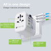 Adattatore da Viaggio Universale 150 Paesi 2 porte USB-A e 1 porta USB-C&trade Bianco