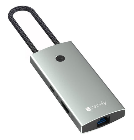 Docking Station Multifunzione Hub USB-C&trade 6 in 1 con interruttore