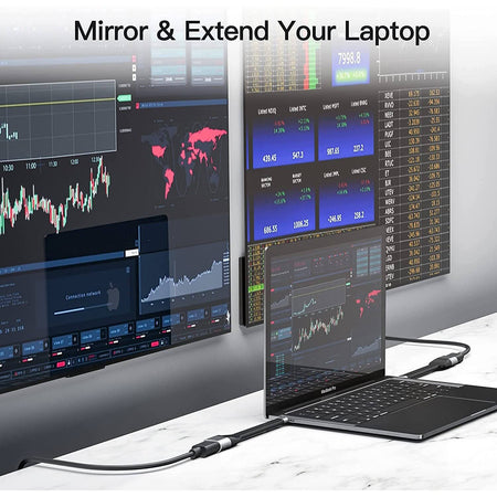 Cavo Corto Piatto USB-C&trade Maschio a HDMI Femmina FPC 13,6 cm