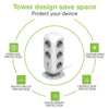 Multipresa da Tavolo Torretta di Alimentazione 11 Prese Schuko 2 USB-A e 2 USB-C&trade