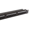 Pannello Patch UTP 24 Posti Cat.6 1U con barra gestione cavi removibile Nero