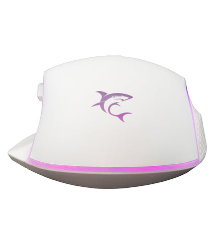 Mouse Ottico Gaming LED RGB con Cavo USB 6400 dpi Bianco, GARETH