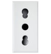 WHITEK S44 Presa bipasso 2P+T 10/16A 250V 1 Modulo Bianco Opaco, 446006/15TS