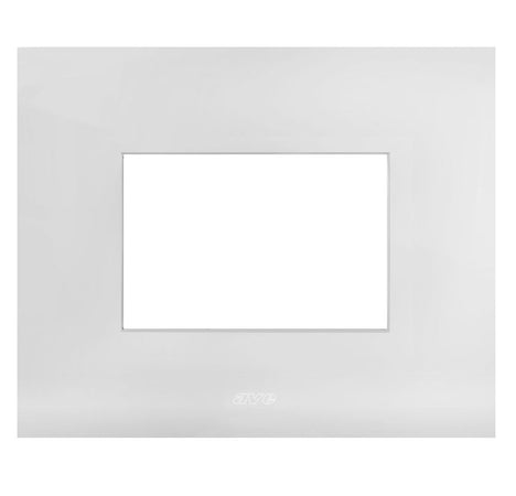 Placca Serie Smart44 in Metallo 3 Moduli Bianco Opaco