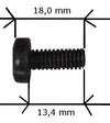 Kit Set 4 Viti 4 Dadi e 4 Rondelle per Montaggio Rack Nero