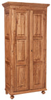 Biscottini Armadio Country in legno massello di tiglio finitura naturale L100xPR50xH210 cm. Made in Italy
