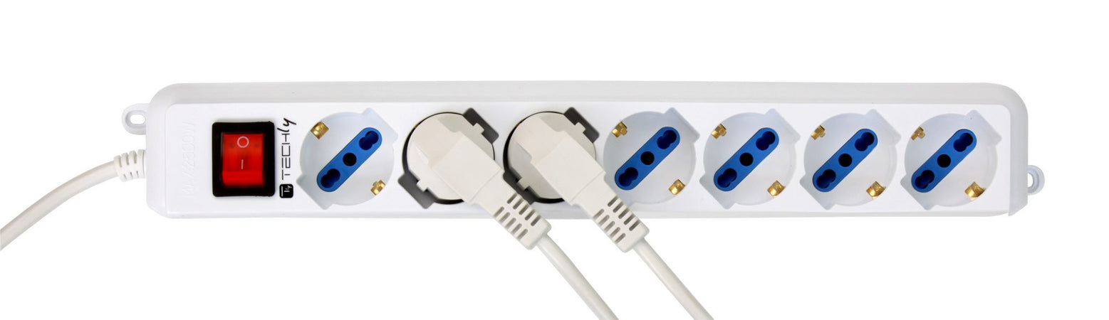 Multipresa 7 Posti Italiana Bipasso / Schuko