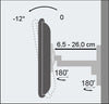 Supporto a muro per TV LED LCD 19 - 37'' inclinabile 2 snodi bianco