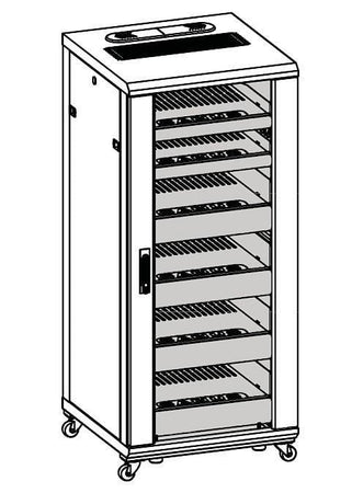 Armadio Rack 19'' 600x600 27U per Audio Video Nero