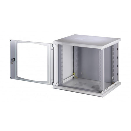 Armadio Rack 19'' a muro 13 unit&agrave sezione unica prof. 500mm Nero