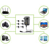 Alimentatore Universale Regolabile 7,2W AC/DC 3V-12V 600 mA con 6 Spine DC Porta USB 1A