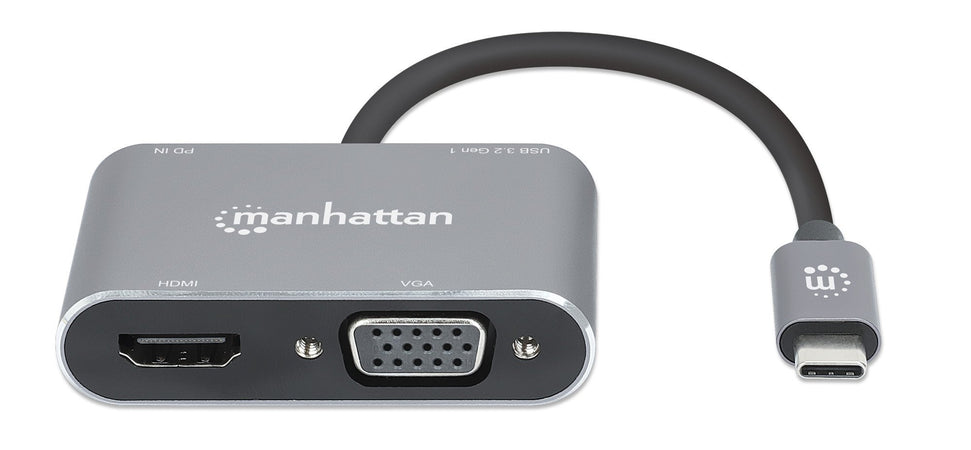 Convertitore USB-C&trade a HDMI e VGA 4-in-1 con Power Delivery
