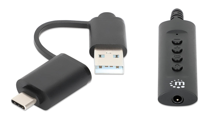 Cavo Adattatore 2-in-1 da USB-C&trade e USB-A a Audio Stereo Aux da 3,5 mm