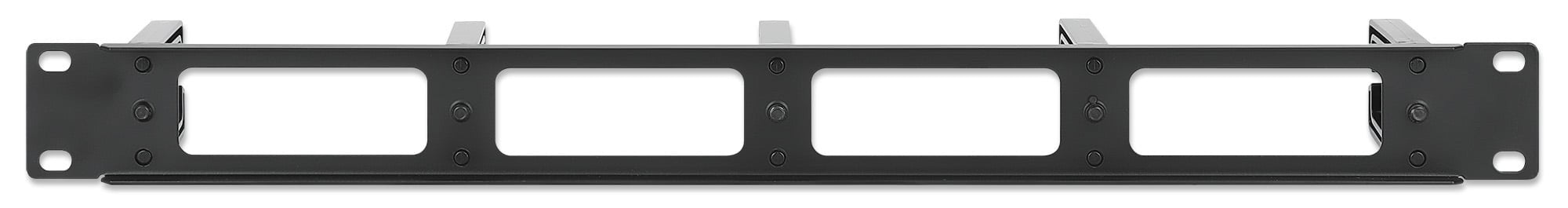 Pannello Passacavi 19'' 5 Anelli in Plastica 1U Nero