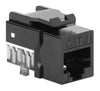 Frutto Keystone Slim Cat.6 per Cavo Rigido con Supporto Punch-Down 25 pz Nero