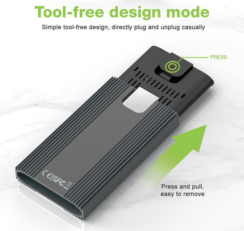 Box Esterno Duplicatore Clone Offline USB3.2 Gen 2x2 USB-C&trade M.2 PCIe NVME 20 Gbps