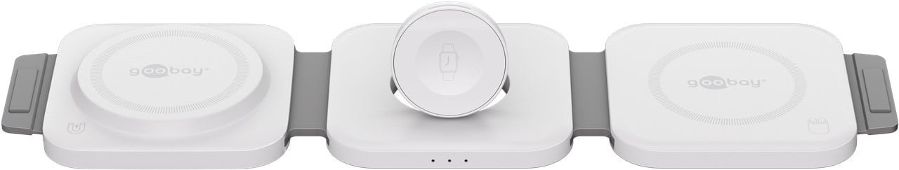 Caricatore Qi Wireless Caricabatterie 3in1 Stazione di Ricarica Pieghevole 15W