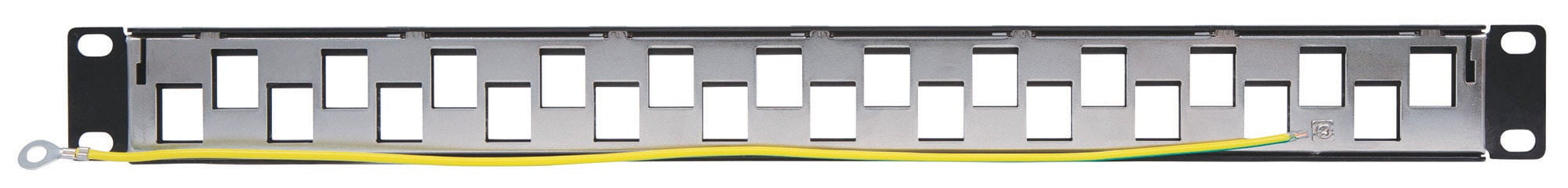 Pannello Patch Slim 1HE 24 Posti Keystone Senza Frutti Nero