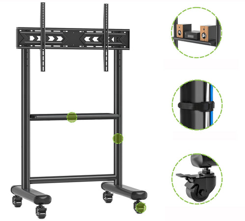 Supporto a Pavimento Trolley TV LCD/LED/Plasma 60-86'' Multifunzione