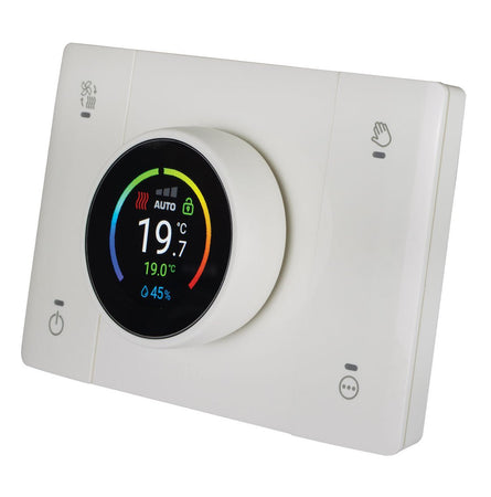 WHITEK T44 Cronotermostato WiFi Smart Connesso Rilevatore Umidit&agrave Ambiente Bianco