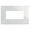 Placca Serie Smart44 in Metallo 4 Moduli Bianco Opaco