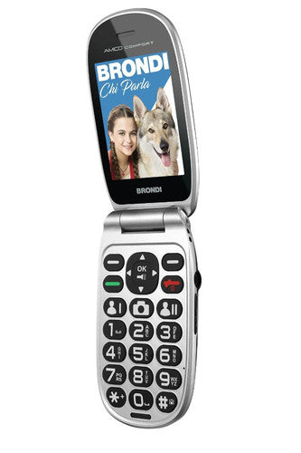 Brondi Amico Comfort 7,11 cm (2.8) Nero, Argento Telefono per anziani - (BRD DS AMICO COMFORT ITA BLK)