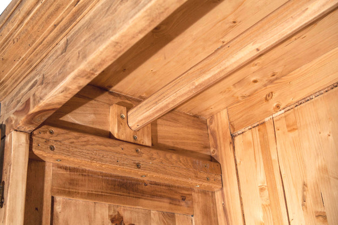 Biscottini Armadio Country Biscottini legno massello tiglio naturale 100x50x210 Made in