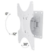 Supporto a muro per TV LED LCD 19 - 37'' inclinabile 1 snodo Bianco