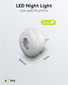 Luce Notturna a 3 LED Plug-In con Sensore Crepuscolare Bianco Freddo