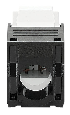Frutto Keystone RJ45 Cat.6 UTP Tool-Free Bianco Nero