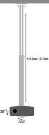 Supporto a soffitto profess. per proiettori estensione 110 - 197 cm