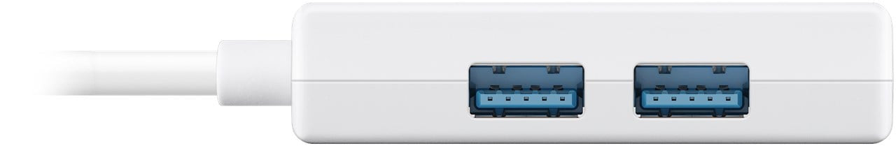 Hub USB-C SuperSpeed 2 USB 3.0 e RJ-45 Gigabit
