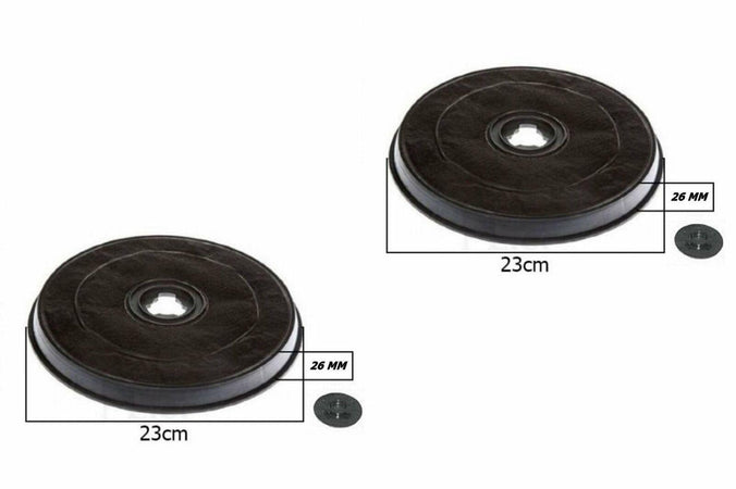 N.2 FILTRI CAPPA CARBONI ATTIVI FABER 152 FILTRANTE ACCFAB-FIL DIAM 23 CM F 38