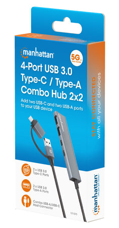 Hub 2 Porte USB-A + 2 Porte USB-C&trade USB 3.2 Gen 1