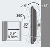 Supporto a muro per TV LED LCD 13''-30'' full motion Bianco