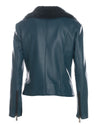 Giselle - Giacca Donna blu in Vero Montone Shearling