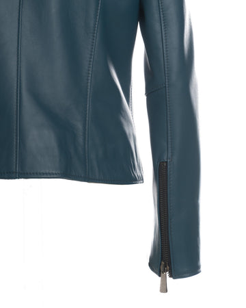 Giselle - Giacca Donna blu in Vero Montone Shearling
