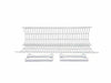 SCOLAPIATTI CM 86 PLASTIFICATO BIANCO PORTAPIATTI SUPPORTI OMAGGIO FER 72625