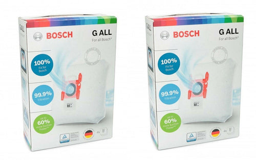 2 X 4 SACCHETTI BOSCH ORIGINALE TIPO G ASPIRAPOLVERE IN CARTA + FILTRO 17000940