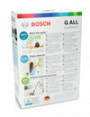 2 X 4 SACCHETTI BOSCH ORIGINALE TIPO G ASPIRAPOLVERE IN CARTA + FILTRO 17000940