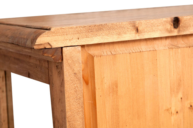 Biscottini Vetrina Biscottini Stile Country legno massello tiglio naturale 55x43x150