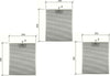3 PZ WHIRLPOOL 480122102174 FILTRO CAPPA METALLICO 380x283x9mm CD 39281200 F 231