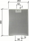 3 PZ WHIRLPOOL 480122102174 FILTRO CAPPA METALLICO 380x283x9mm CD 39281200 F 231